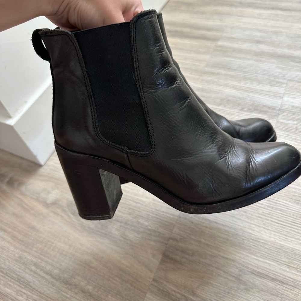 Topshop Black Heeled Booties